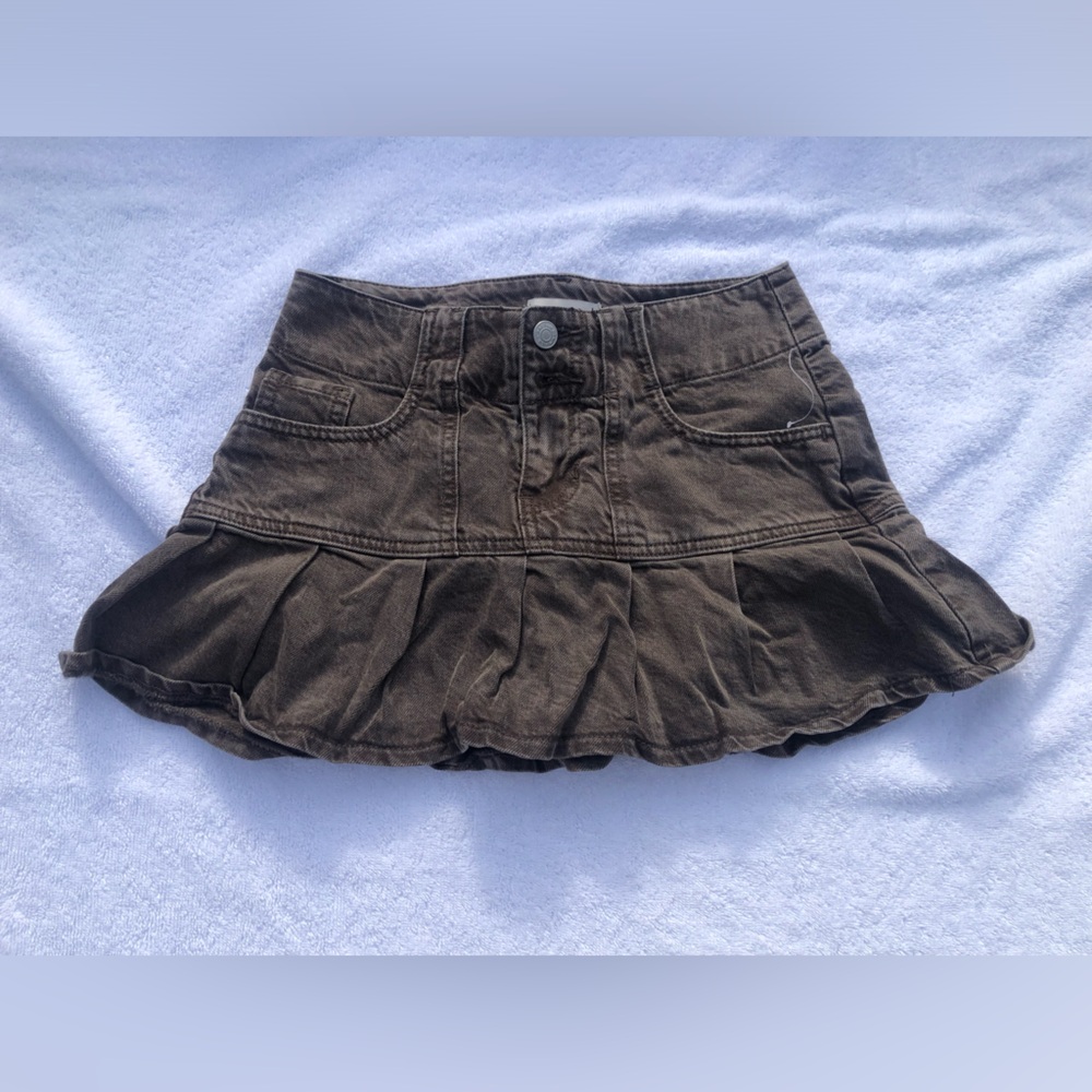 Black jean skirt